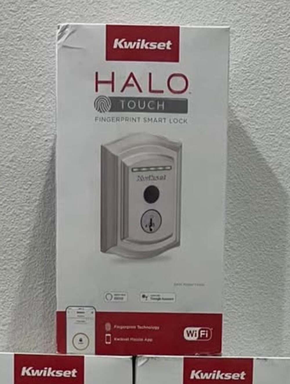 Kwikset Halo Touch Fingerprint Satin Nickel Wi-Fi Single Cylinder Smartkey Lock